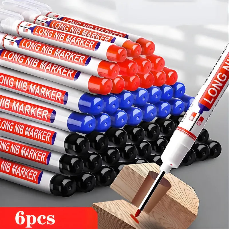 Ensemble de Stylos Marqueurs à Tête Longue 6pcs